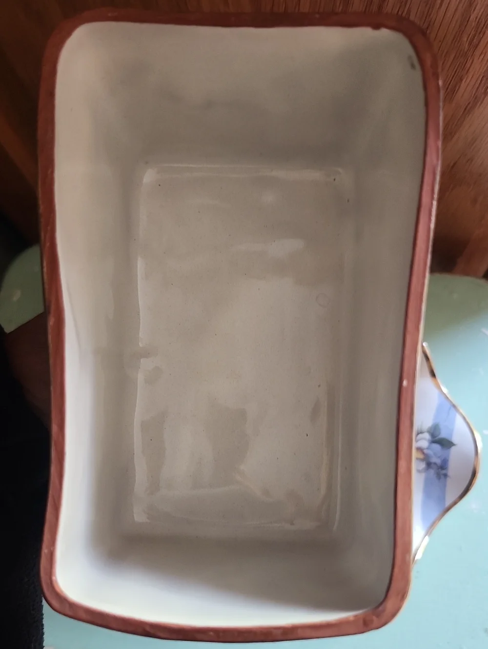 Mackenzie Childs Honeymoon Morning Glory Butter Dish- Vintage & Retired